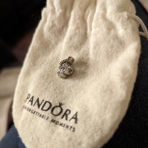Pandora sweet music charm with cubic zirconia